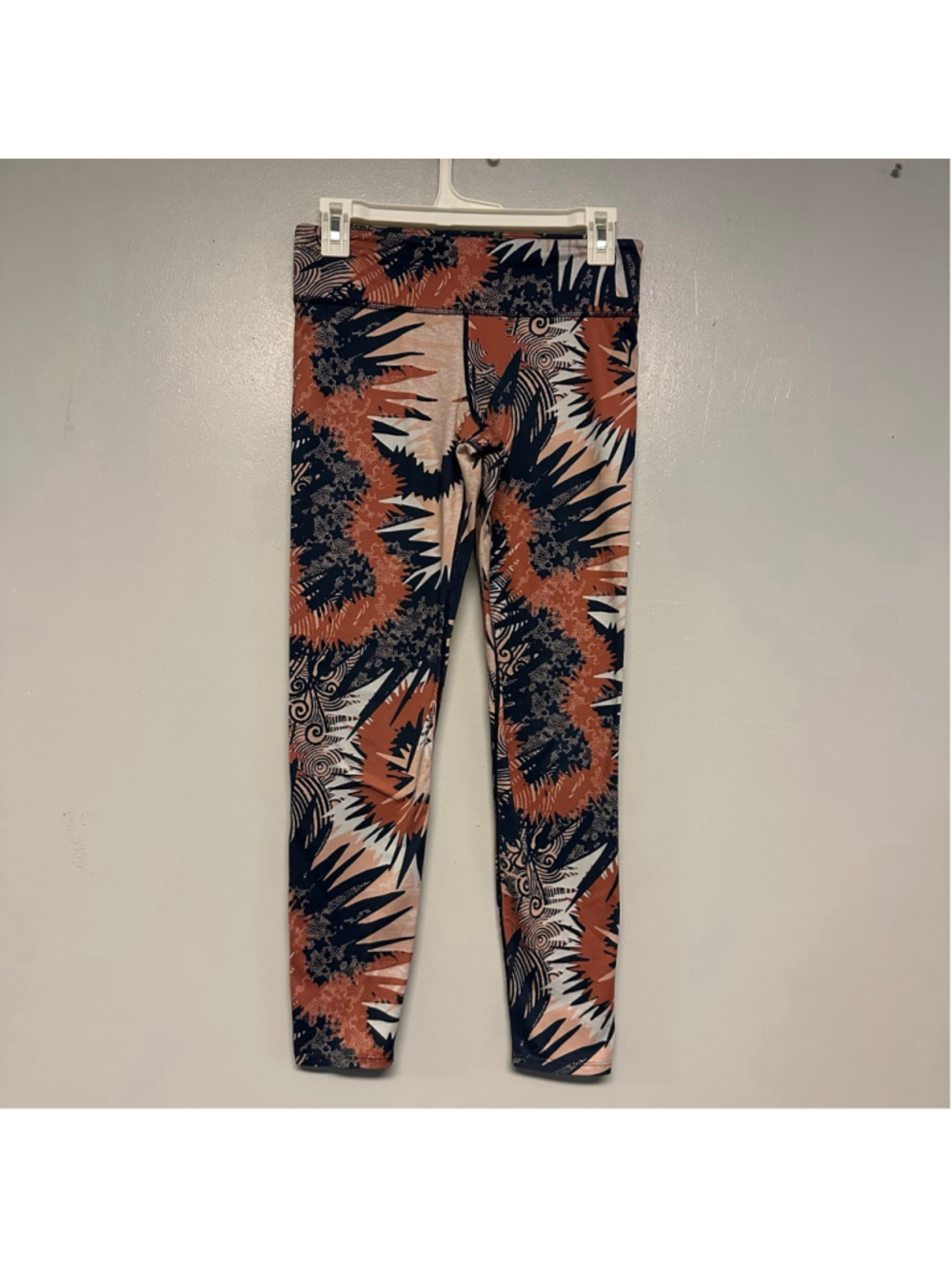 JoyLab Navy Rust Patterned Leggings High-Rise Women’s Small athleisure